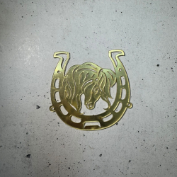 Изображение Боковой МИНИ топпер Подкова и лошадь, 7 см